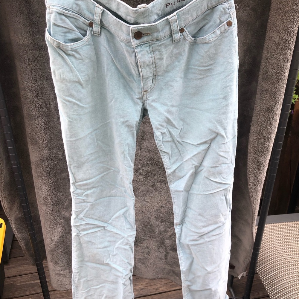 Pure color corduroy pant